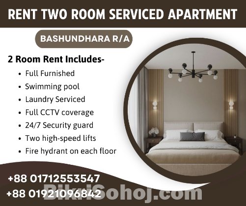 2 Room Furnished Studio Apartment RENT in Bashundhara R/A